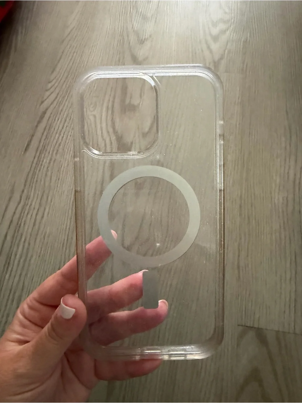 OtterBox Clear Phone Case with White MagSafe Ring